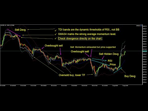 Video Trader Dynamic Index Pro On Chart