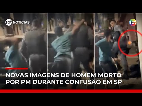 Homem é morto por PM após dar soco na cabeça de policial em SP | #SBTNotícias