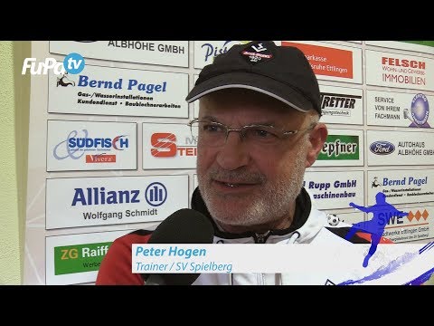 Peter Hogen - SV Spielberg - zum Spiel vs. FC 08 Villingen, im FuPa.tv-Interview am 7.10.2017