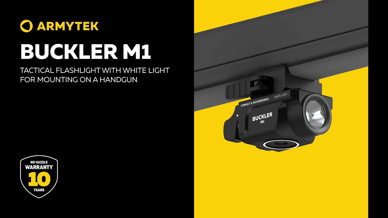 Armytek Buckler M1 flashlight on weapon 700lm F09301C