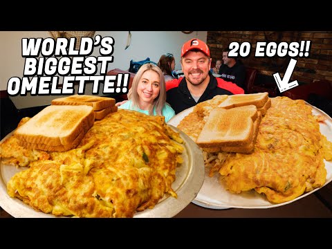 Massive 20-Egg Breakfast Omelette Challenge!!