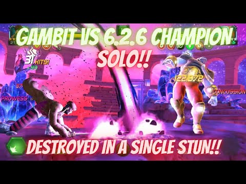 Gambit DESTROYS 6.2.6 Champion Boss in a SINGLE STUN!!! SOLO