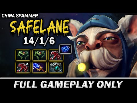 china spammer safelane with 2 WB, 2 DL, Scepter, Shard and Skadi- Full Gameplay Meepo #366