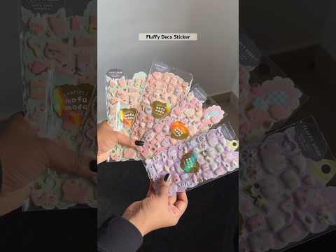 Fluffy Puffy Deco Stickers 🌷🎀✨#stickers #kawaii #cute #puffy #sticker #stationery #stationary