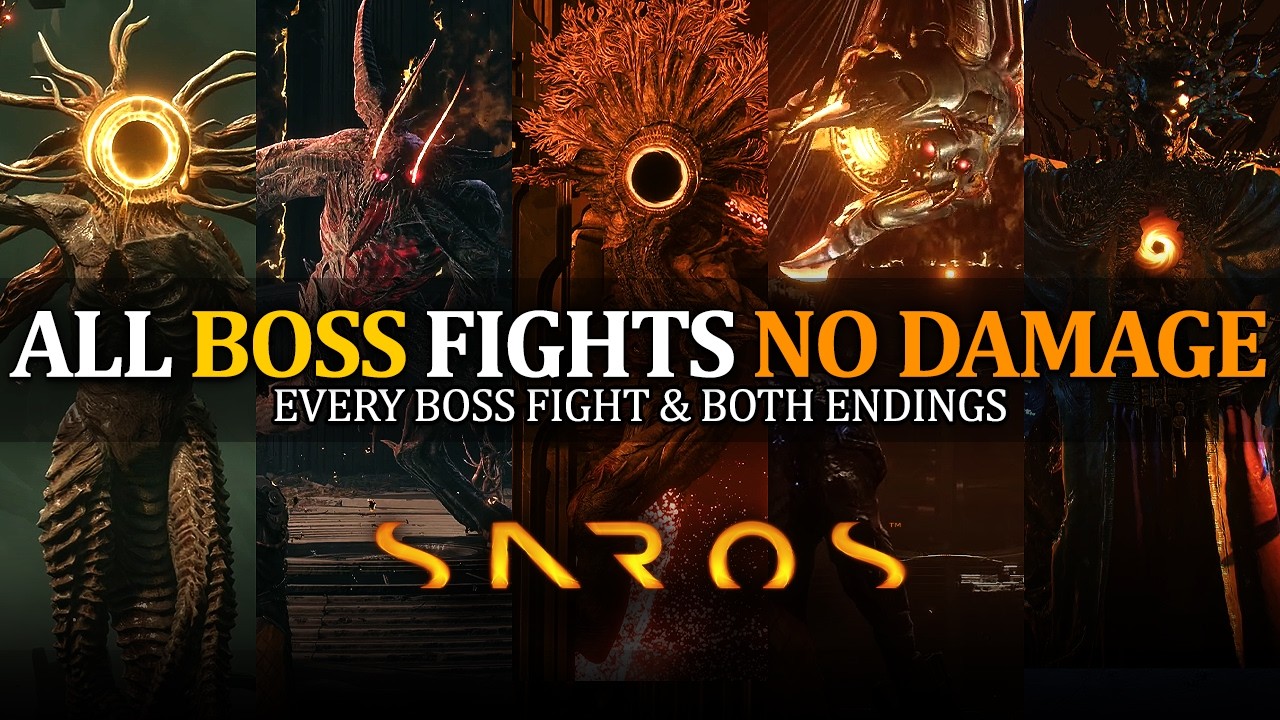 SAROS - All Boss Fights & All Endings (No Damage)