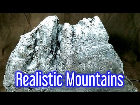 Winter cabin with mountains diorama (part1)