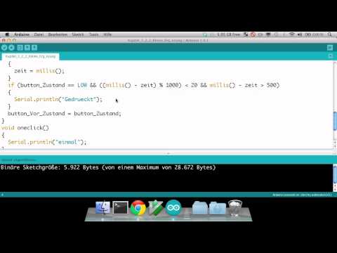 Arduino Tutorial: Kapitel 3.2.2:  "Die OneButton Library" - Ergänzung "Ein HoldButton"