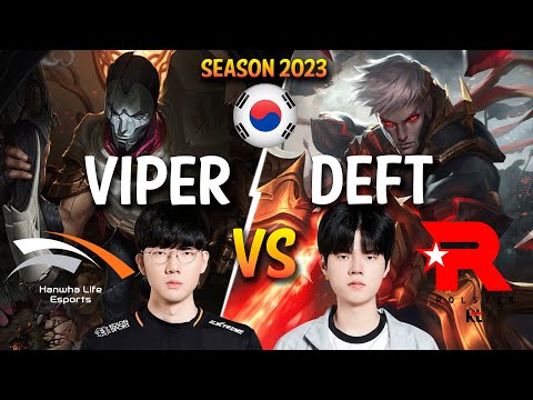 HLE Viper vs KT Deft - Viper JHIN vs Deft VARUS ADC - Patch 13.23 KR Ranked