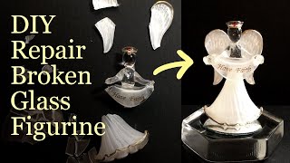 DIY Broken Glass Figurine Repair: Use Glass Glue and Resin to fix shattered and missing glass parts!