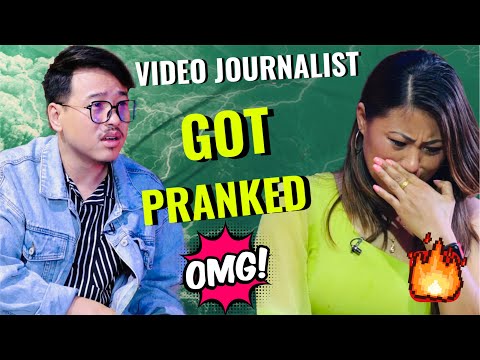 nepali prank |video journalist got pranked/tv show vj prank | funny/comedy alish rai new prank 2023|