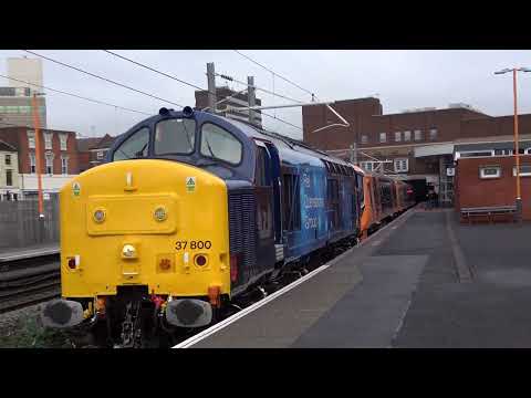 ROG CLASS 37. 37800 WEST MIDLANDS RAILWAY UNIT DRAG TO OXLEY CLASS 730. 730017 AT WALSALL