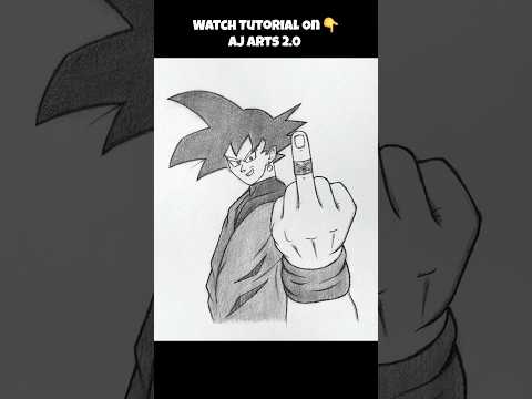 Black Goku Drawing / Tutorial On @AJArts02  #gokudrawing #goku #dragonball