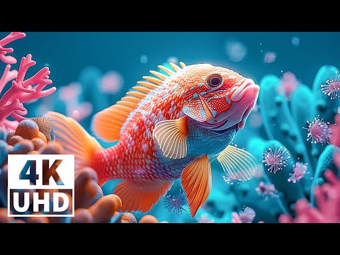 24 HOURS of 4K Underwater Wonders 🐳 Tropical Fish, Coral Reef, Jellyfish Aquarium - 4K Video