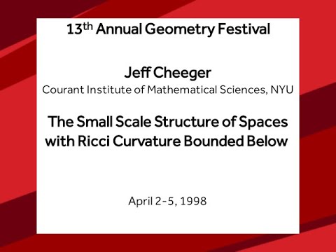 The Small Scale Structure of Spaces with Ricci Curvature Bounded Below - Jeff Cheeger