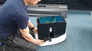 Video thumbnail for Sonos Sub Unboxing, Quick Setup to Playbar, Sonos Wireless Subwoofer by The TV Dan