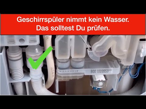 Spülmaschine zieht kein Wasser - Das solltest Du prüfen!