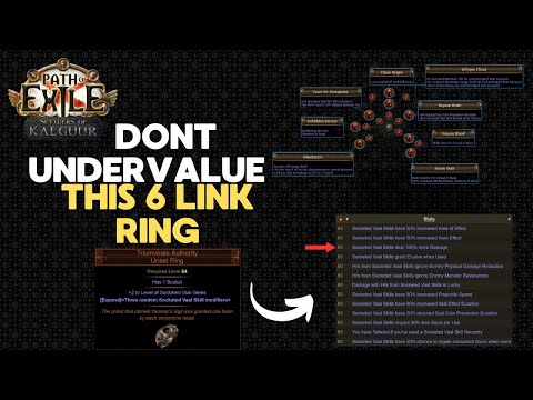 [PoE 1] 3.25.5 Cheap '6' Link Ring Triumvirate Authority for Vaal Skills