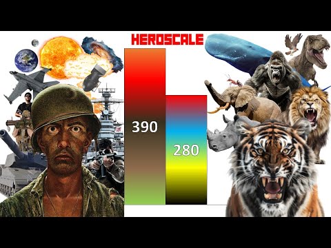 Humans VS Animals POWER LEVELS All Animals, All Weapons & More!
