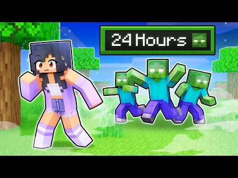 24 HOURS in a Zombie APOCALYPSE In Minecraft!