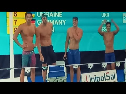 EUROPEI DI NUOTO ITALIA VINCE LA  MEDAGLIA D'ORO  NELLA STAFFETTA 4X100 MISTA