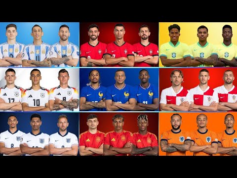 Portugal Argentina Brazil vs France Germany Croatia vs Spain England Netherlands - ULTRA Comparison💪