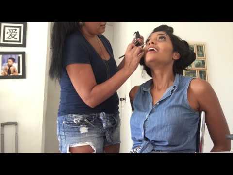 Produção para um ensaio fotográfico  com a atriz Barbara Reis.