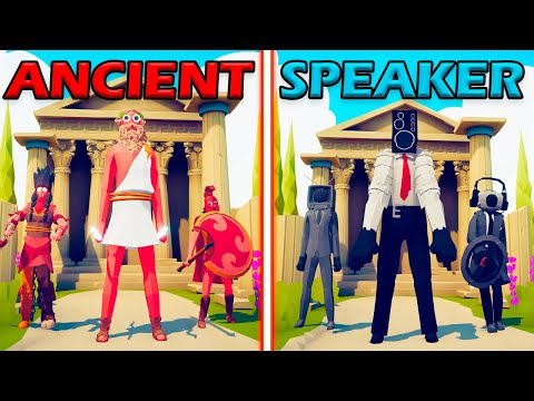 MEGA ANCIENT TEAM vs SPEAKERMAN TEAM - Totally Accurate Battle Simulator | TABS