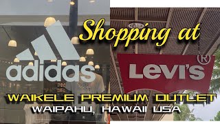 Shopping at Waikele Premium Outlet in Waipahu, Hawaii USA