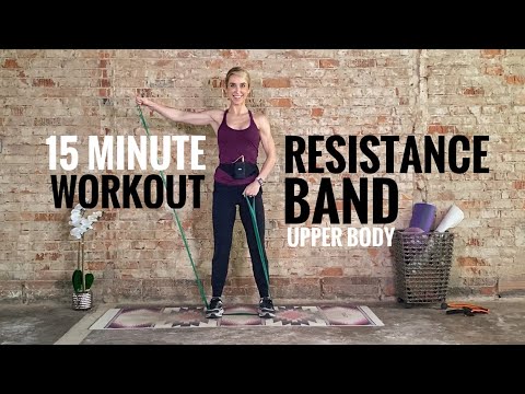 15 Minute Resistance Band Upper Body & Arms Workout: At-Home Fitness