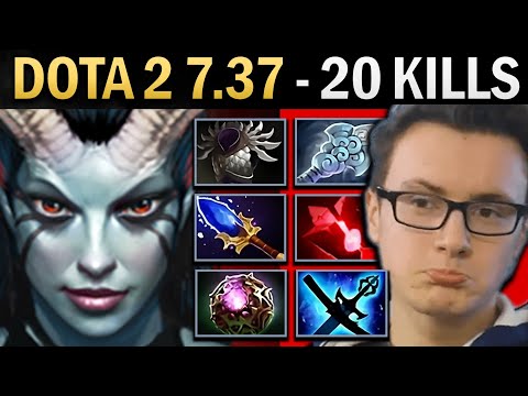 Queen of Pain Gameplay Miracle with 20 Kills and Blademail - Dota 2 7.37