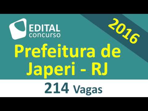 Edital Concurso Prefeitura de Japeri RJ 2016 - Rio de Janeiro