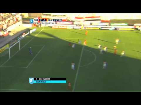 Gol de Vizcarra. Chacarita 1 - Boca Unidos 1. Fecha 4. B Nacional 2015. FPT