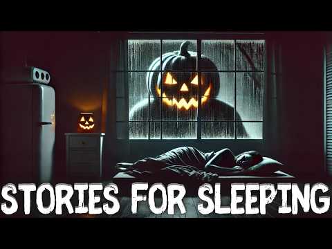 12 HOURS of Scary Stories for Halloween 🎃 Black Screen | Rain Sounds 🌧