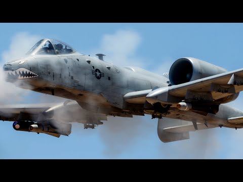 The world's most powerful A-10 Thunderbolt II attack aircraft in action.
