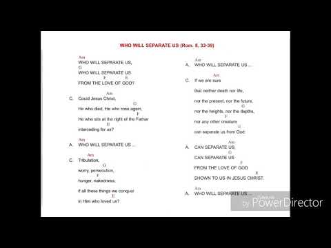 WHO WILL SEPARATE US Song of the neocatechumenal way