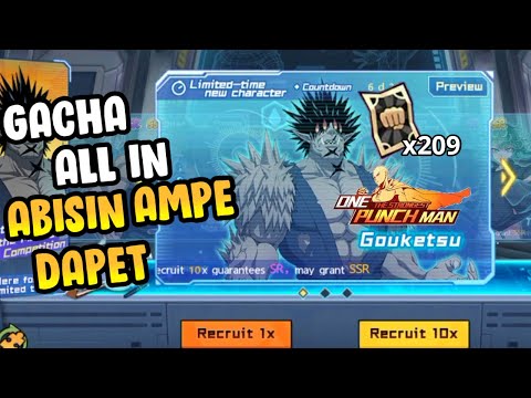 👊👊 GACHA 200+ BLACK TICKET BANNER LIMITED SSR GOUKETSU - One Punch Man The Strongest