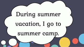 Summer is my favourite season - essay for kids in English