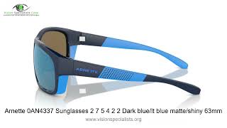 Download the video "Arnette 0AN4337 Sunglasses 2 7 5 4 2 2 Dark blue lt blue matte shiny 63mm"