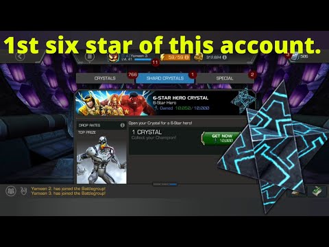 First six star champion. 6 star crystal opening. Marvel Contest Of Champions.