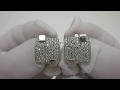 Відео огляд Срібні сережки "Квадратики" сжх114