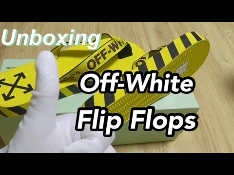 Off-White Yellow Flip Flops Unboxing 20SS