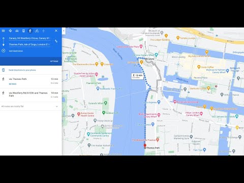 Thames Path, Isle Of Dog to Canary Wharf