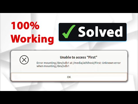 [Solved] Error mounting dev sdb1 at media unknown error when mounting