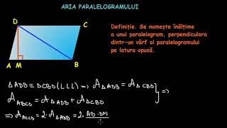 Aria paralelogramului