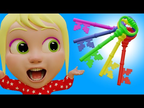 Open the Door A Game with Colorful Keys | Mary's Nursery Rhymes