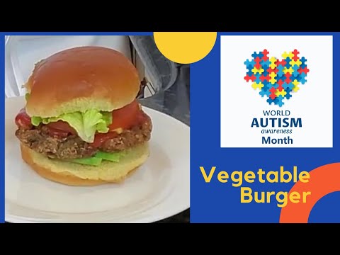 Grilled Veggie Burger Recipe | April is Autism Awareness Month