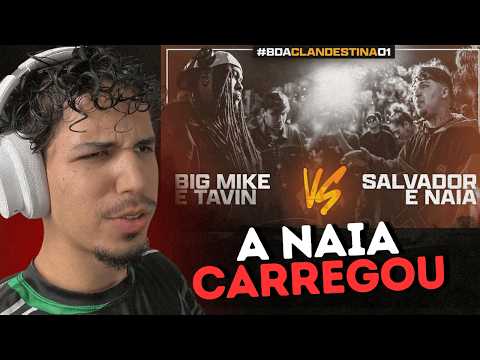 BIG MIKE AND TAVIN VS. SALVADOR AND NAIA | FIRST PHASE | CLANDESTINE BDA 01 - JottaD REACT