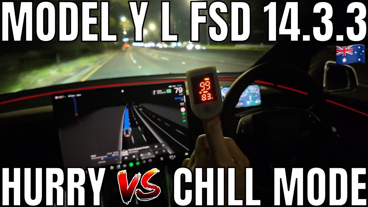 Tesla Model Y L FSD Supervised 14.3.3 | Hurry v Chill Mode Night Drive