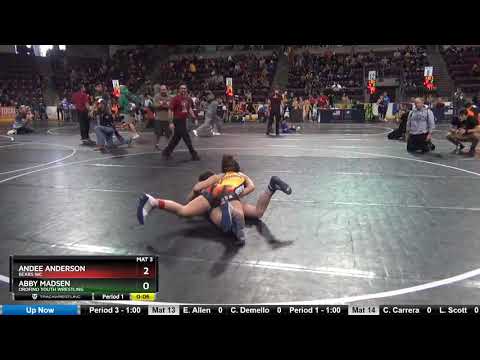 Girls Middle School 126-144 Abby Madsen Orofino Youth Wrestling Vs Andee Anderson Bears WC