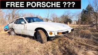 FREE ABANDONED PORSCHE Found sitting in field for years